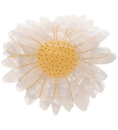 By Stær Hair Clip - Marguerite - Off White/Yellow