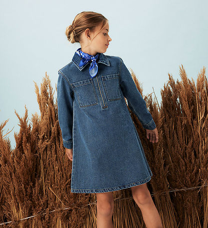 Name It Kjóll - Gallaefni - NkfAstrid - Medium+ Blue Denim