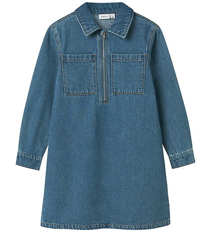 Name It Kjóll - Gallaefni - NkfAstrid - Medium+ Blue Denim