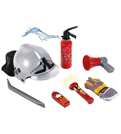 Coffret Pompier Klein - Lumière et Jet d'Eau - 7 pces - Rouge