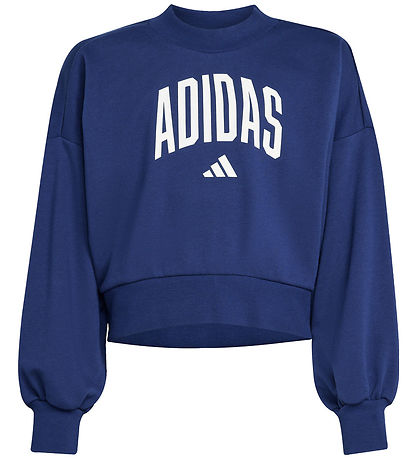 adidas Performance Sweatshirt - Cropped - Dunkelblau/White m. Lo