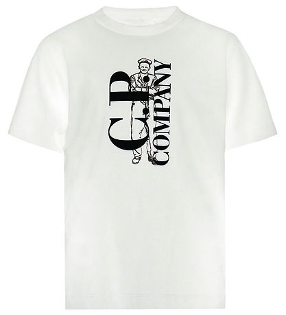 C.P. Company T-shirt - Gauze White w. Print