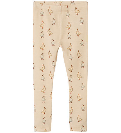 Lil' Atelier leggings - Rib - NmfGavo - Sandur Dollar/Duck