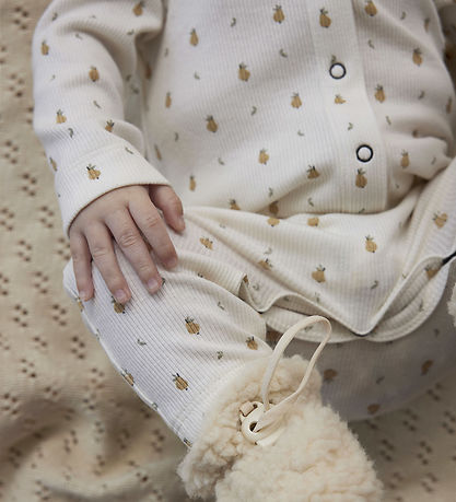 Lil' Atelier Onesie - Rib - NbnLago - Coconut Mjölk/Pear