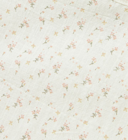 Lil' Atelier Stuttermabolur - NbfHailey - Coconut Mjólk M. Blóm