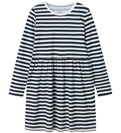 Name It Dress - NkfVivia - Bright White w. Stripes Name It Dress - NkfVivia - Bright White w. Stripes