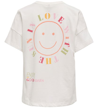 Kids Only T-shirt - Koglia - Cloud Dancer/Sun Kids Only T-shirt - Koglia - Cloud Dancer/Sun
