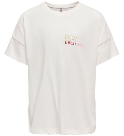 Kids Only T-shirt - Koglia - Cloud Dancer/Sun Kids Only T-shirt - Koglia - Cloud Dancer/Sun