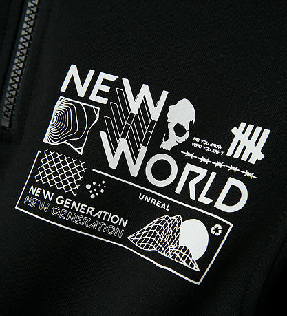 Name It Sweatshirt - Halv dragkedja - NkmKimba - Svart