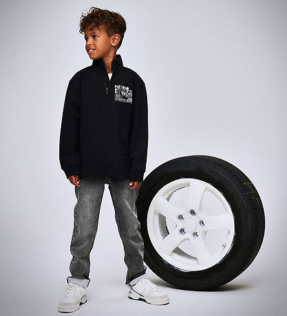 Name It Sweatshirt - Halv dragkedja - NkmKimba - Svart
