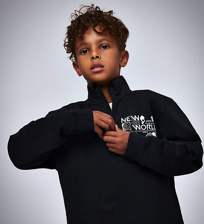 Name It Sweatshirt - Halv dragkedja - NkmKimba - Svart