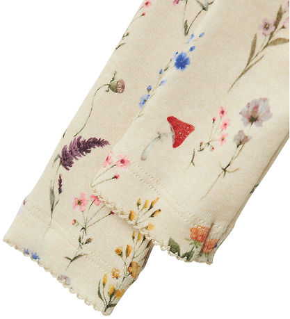 Name It Leggings - NbfLuxa - Peyote Melange m. Blumen