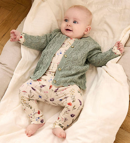 Name It Leggings - NbfLuxa - Peyote Melange m. Blumen