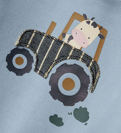 Name It Sweatshirt - NbmLimbs - Dusty Blue w. Print Name It Sweatshirt - NbmLimbs - Dusty Blue w. Print