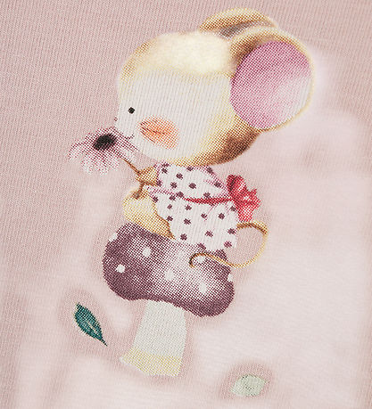 Name It Samfella l/e - NbfLotus - Glansandi Lilac M. Prentað