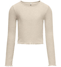 Kids Only Blouse - Rib - KogNella - Pumice Stone/Melange Kids Only Blouse - Rib - KogNella - Pumice Stone/Melange