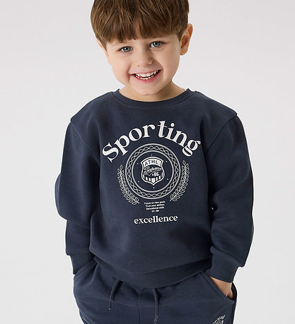 Name It Sweatshirt - NmmDrian - Ombre Blue w. Print