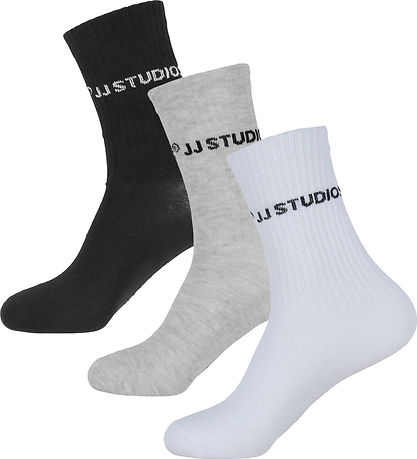 Jack & Jones Socken - JacSoho - 3er-Pack - Schwarz/Weiß/Grau Mel