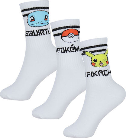 Name It Socks - 3-Pack - Pokémon - NkmMilton - Bright White