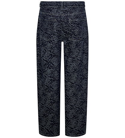 Jeans Kids Only - KogGianna - Dark Blue Denim/Roses Jeans Kids Only - KogGianna - Dark Blue Denim/Roses
