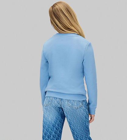 Calvin Klein Sweatshirt - Mono Mini Badge - Faded Denim
