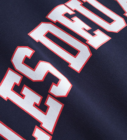 Sweat à Capuche Les Deux - Aidan - Dark Marine Blue av. Logo