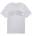 Les Deux T-shirt - Aidan - Snow Melange w. Logo Les Deux T-shirt - Aidan - Snow Melange w. Logo