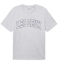 Les Deux T-shirt - Aidan - Snow Melange w. Logo Les Deux T-shirt - Aidan - Snow Melange w. Logo