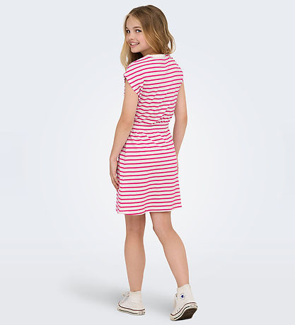Kids Only Dress - KogTrine - Cloud Dancer/Fuchsia Fedora Kids Only Dress - KogTrine - Cloud Dancer/Fuchsia Fedora