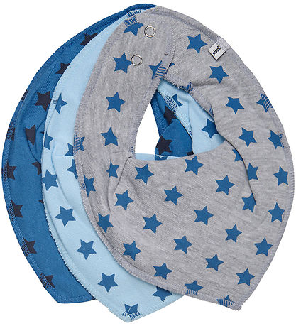 Pippi Teething Bib - 3-Pack - Pointy - AOP - Dark Navy Pippi Teething Bib - 3-Pack - Pointy - AOP - Dark Navy