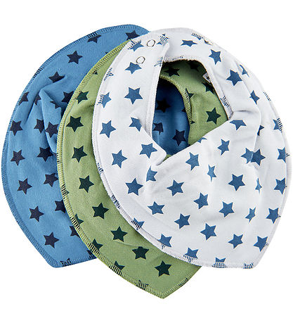 Pippi Babylätzchen - 3er-Pack - Spitz - AOP - Grey Dawn Pippi Babylätzchen - 3er-Pack - Spitz - AOP - Grey Dawn