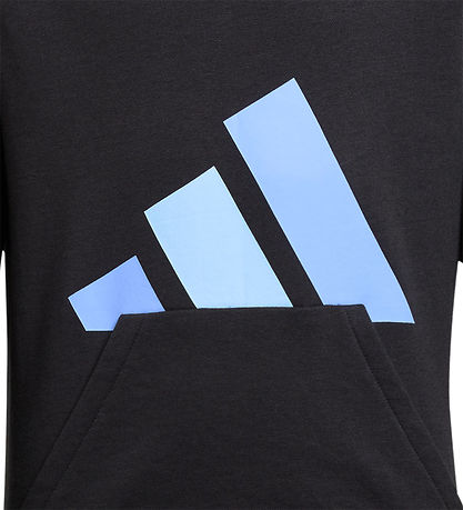 adidas Performance Kapuzenpullover - Black/Blufus/Globlu m. Logo adidas Performance Kapuzenpullover - Black/Blufus/Globlu m. Logo
