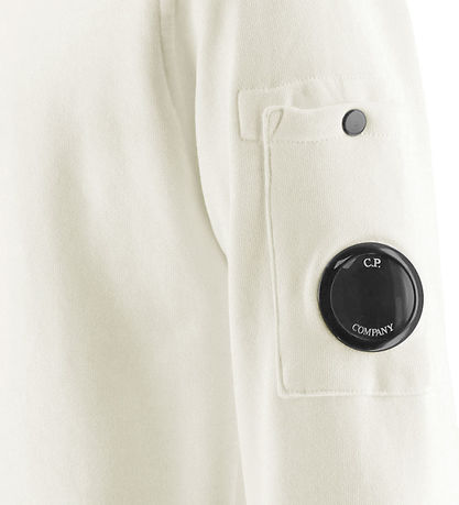 C.P. Company Sweatshirt - Gauze White w. Black C.P. Company Sweatshirt - Gauze White w. Black