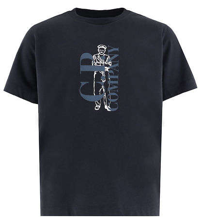 C.P. Company T-shirt - Total Eclipse Blue w. Print