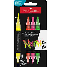 Faber-Castell Markers - Shake & Paint Acrylic - 4 pcs - Neon Faber-Castell Markers - Shake & Paint Acrylic - 4 pcs - Neon