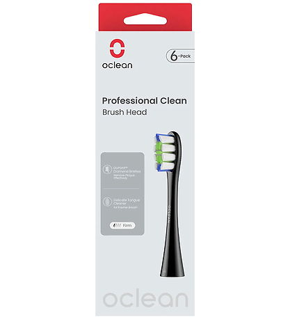Oclean Toothbrush heads - Professional Clean - 6-Pack - Black