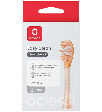 Oclean Toothbrush heads - Easy Clean - 2-Pack - Orange Oclean Toothbrush heads - Easy Clean - 2-Pack - Orange
