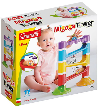 Quercetti Ball Track - Migoga Tower w. Sound - 17 Parts - 06515