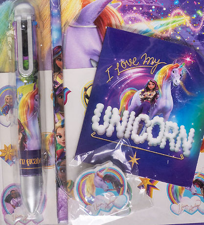Unicorn Academy Pencil Set w. Multicolour Ballpoint Pen Unicorn Academy Pencil Set w. Multicolour Ballpoint Pen