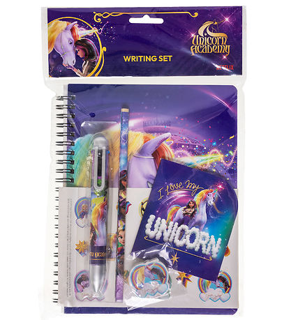 Unicorn Academy Pencil Set w. Multicolour Ballpoint Pen Unicorn Academy Pencil Set w. Multicolour Ballpoint Pen