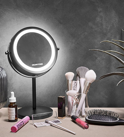 Miroir de table Gillian Jones - Tour - LED/Loupe - Tapis Noir Miroir de table Gillian Jones - Tour - LED/Loupe - Tapis Noir