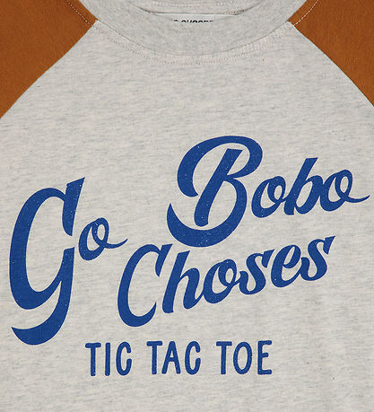 Bobo Choses Blouse - Go Bobo - Light Heather Grey/Brown Bobo Choses Blouse - Go Bobo - Light Heather Grey/Brown