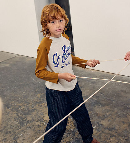 Bobo Choses Blouse - Go Bobo - Light Heather Grey/Brown Bobo Choses Blouse - Go Bobo - Light Heather Grey/Brown
