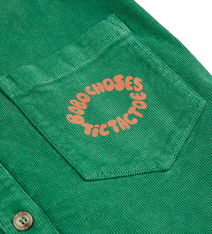 Bobo Choses Kleid - Cord - Tic Tac Toe - Grün