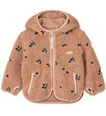Liewood Fleece Jacket - Mara - Berry/Pale Tuscany/Embroidery Liewood Fleece Jacket - Mara - Berry/Pale Tuscany/Embroidery