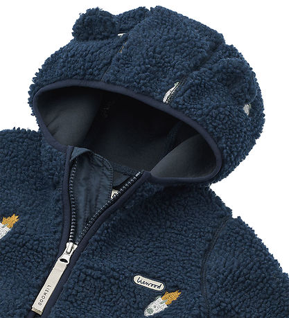 Liewood Fleece Jacket - Mara - Rocket/Classic Navy/Embroidery Liewood Fleece Jacket - Mara - Rocket/Classic Navy/Embroidery