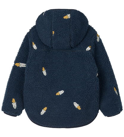 Liewood Fleece Jacket - Mara - Rocket/Classic Navy/Embroidery Liewood Fleece Jacket - Mara - Rocket/Classic Navy/Embroidery