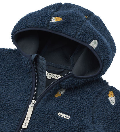 Liewood Fleece Jacket - Mara - Rocket/Classic Navy/Embroidery Liewood Fleece Jacket - Mara - Rocket/Classic Navy/Embroidery