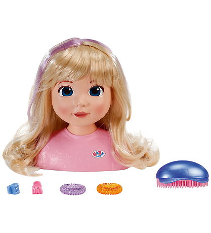 Baby Born Doll head w. Accessories - Carla