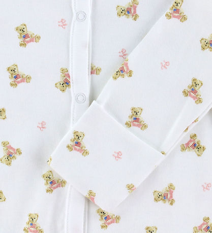 Polo Ralph Lauren Jumpsuit - White/Pink w. Soft Toys Polo Ralph Lauren Jumpsuit - White/Pink w. Soft Toys
